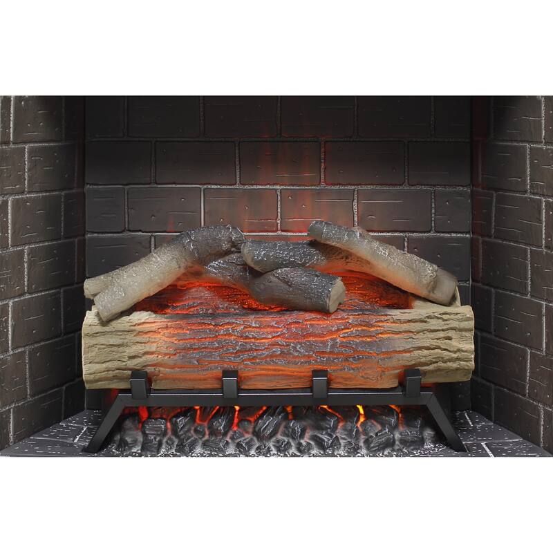 28 inch Infrared Electric Fireplace Insert, Touch Panel Heater, Smokeless Firebox With fixed Trim Kit,With Crackling Sound