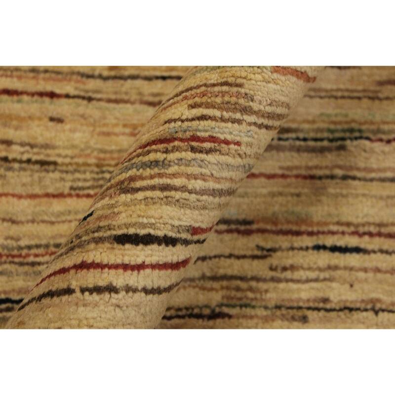 Boho Earthline Gabbeh Hand Knotted Wool Area Rug