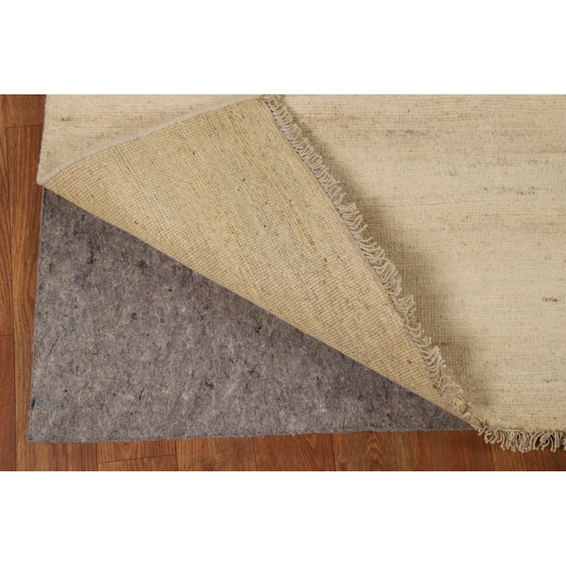 Solid Gabbeh Modern Accent Rug Handmade Nursery Wool Carpet - 3'10"x 5'11"