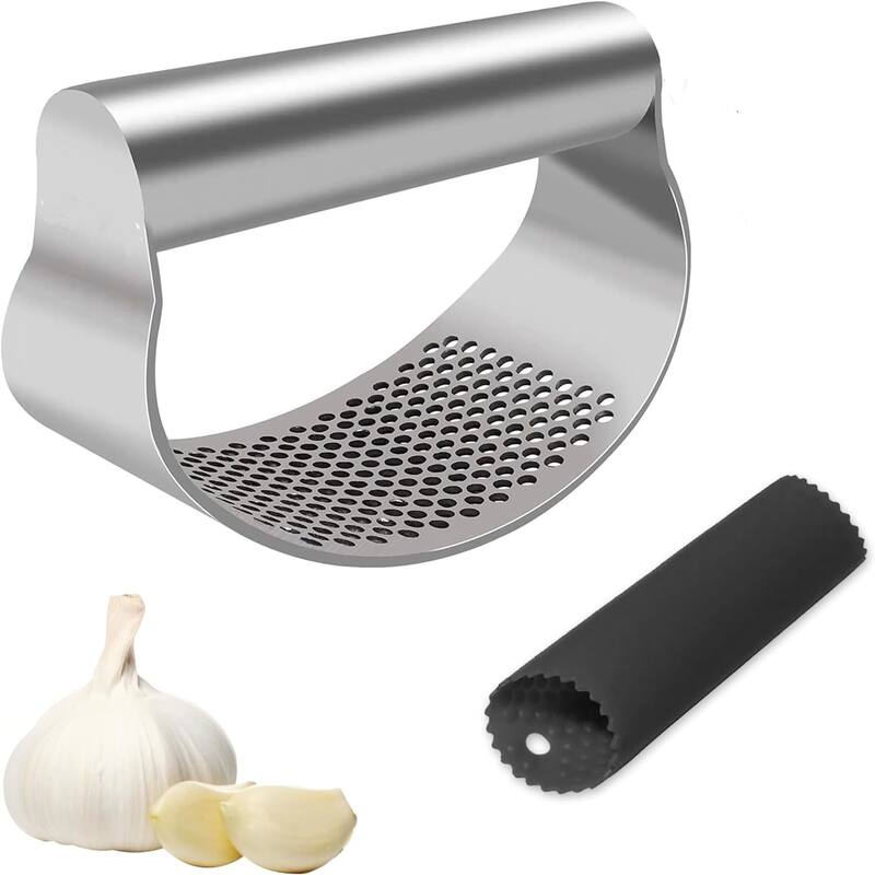 Garlic Press Rocker Stainless Steel Garlic Mincer Crusher On Sale