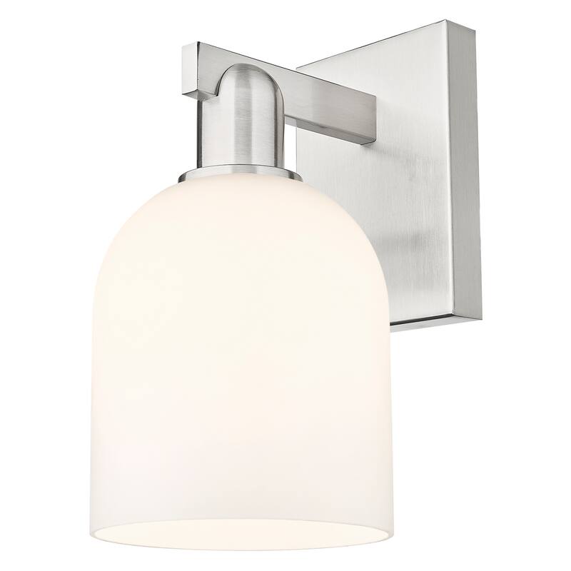 Innovations Lighting 716-1W-12-6 Bella Sconce Bella 12" Tall Wall - Brushed Satin Nickel / White