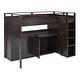 preview thumbnail 4 of 7, Espresso Twin Size Pine Wood Loft Bed with Rolling Cabinet and Desk, Storage Stairs, Full-Length Guardrail