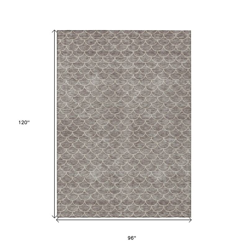 HomeRoots Geometric Transitional Rectangle Outdoor Rug