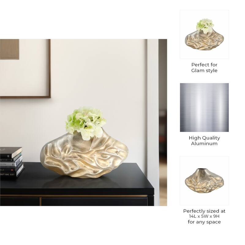 Metal Cartwright Hammered Textured Vase