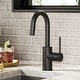 preview thumbnail 53 of 124, Kraus Oletto Single Handle 1-Hole Kitchen Bar Faucet KPF-2600 - 12 1/4" Height - MB - Matte Black