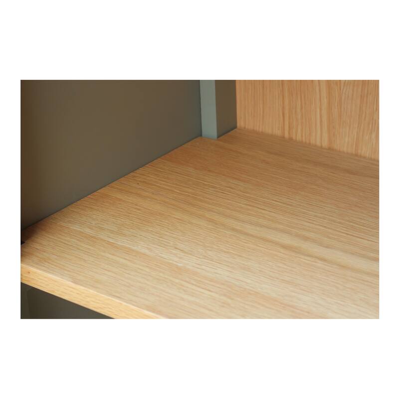 NADAAL STUDIOS Delmira Cabinet, Millwork-Inspired with Glass Front and Dowel Legs, Black