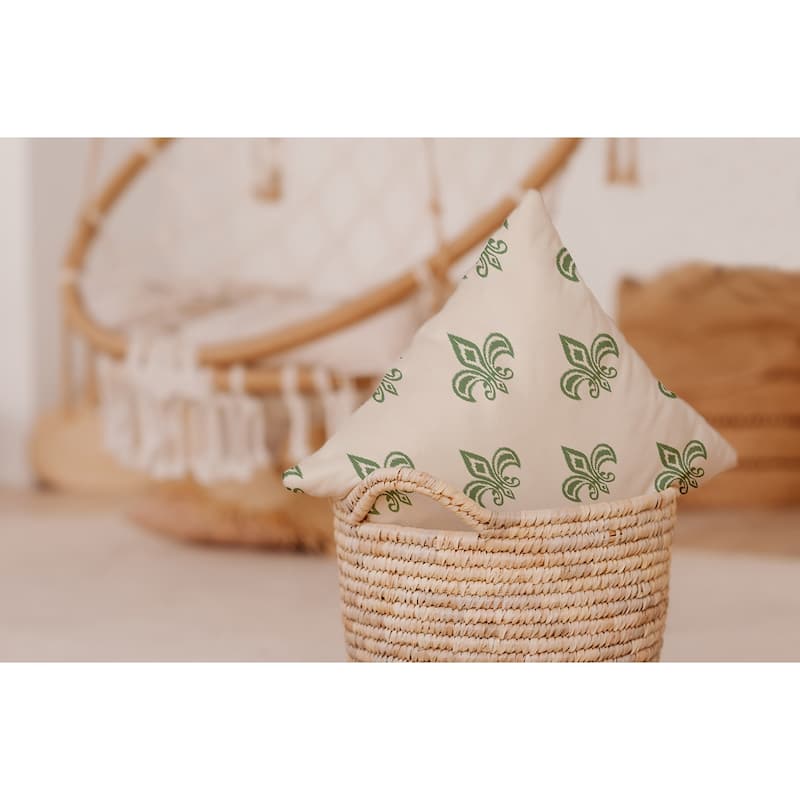Fleur de Lis Decorative Throw Pillow