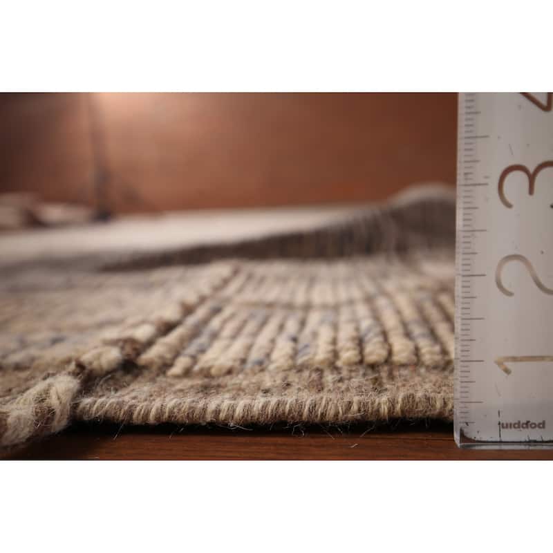 Moroccan Large Modern Area Rug Hand-Knotted Wool Carpet - 12'1"x 18'0"