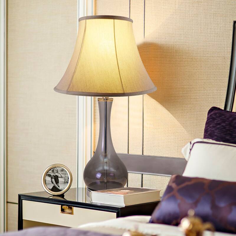Pyramid Brown/Green Round Bell Stretched Spider Fitting Lamp Shades 8"x16"x12"(2-Pack) - N/A