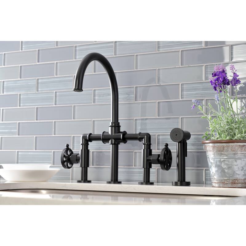 Kingston Brass Belknap Bridge Kitchen Faucet
