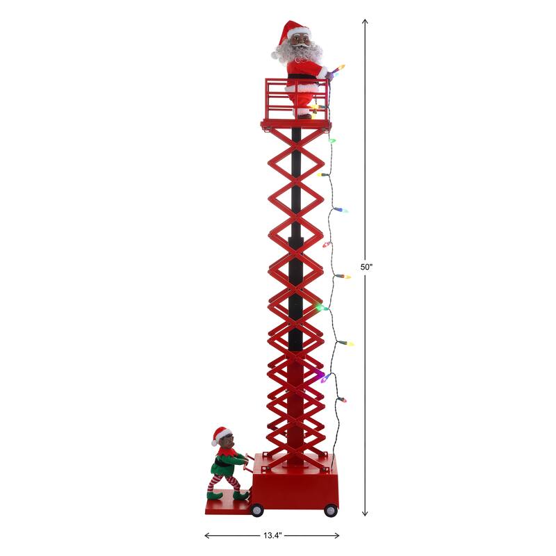 50" Animated & Musical Santa's Lift - Black