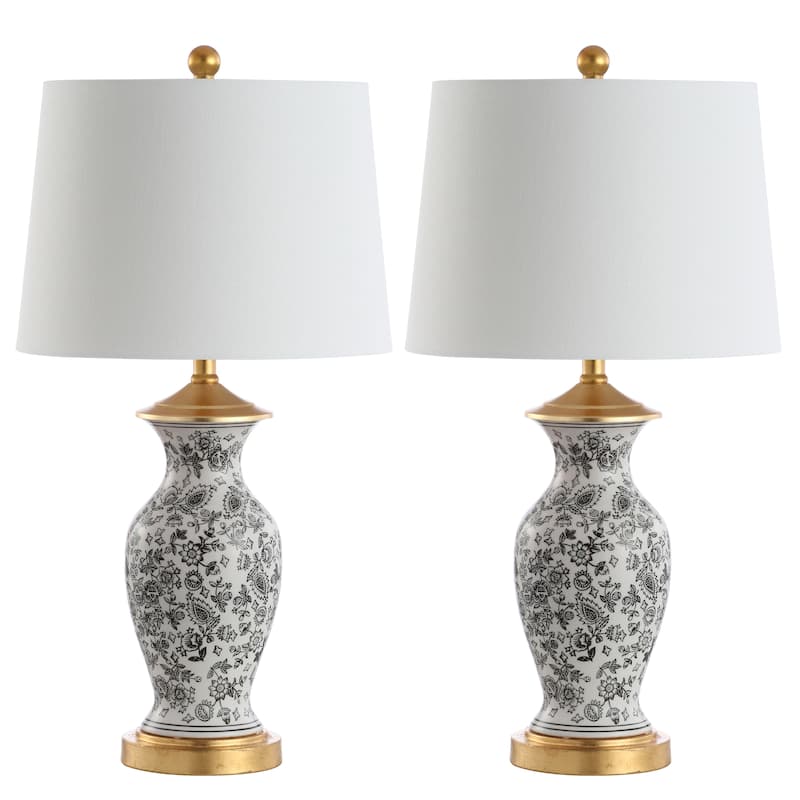 SAFAVIEH Lighting 27" Kaeden LED Table Lamp (Set of 2) - 14"x14"x27"