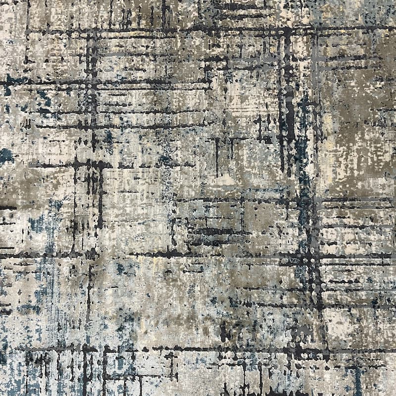HERAT ORIENTAL Turkish Modern Erased Design Wool & Silk Rug - 5'3" x 7'7"