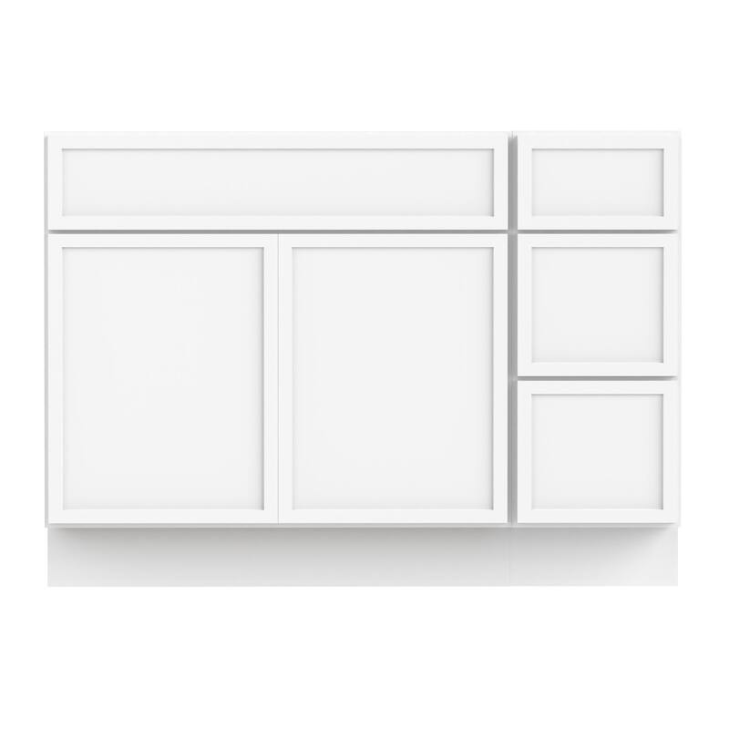Vanity Art 42" Birch Freestanding Bathroom Vanity Cabinet without Top