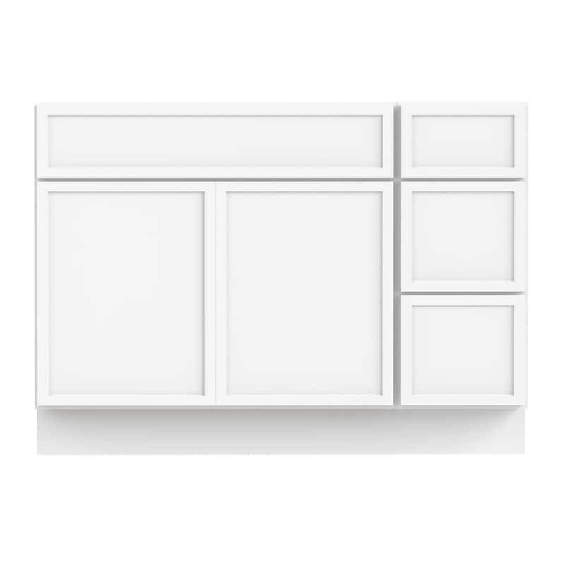 Vanity Art 45" Birch Freestanding Bathroom Vanity Cabinet without Top