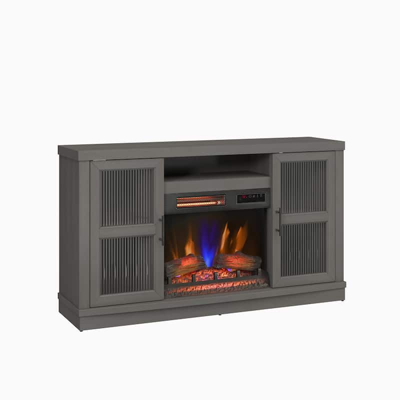 duraflame® Electric Fireplace Entertainment Console for 60 Inch TVs, Antique Gray