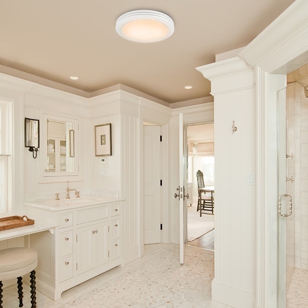 Round bathroom ceiling light outlet