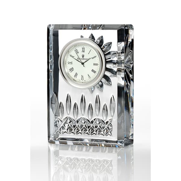 slide 1 of 1, Waterford Lismore Clear 4.5-inch Clock Clear