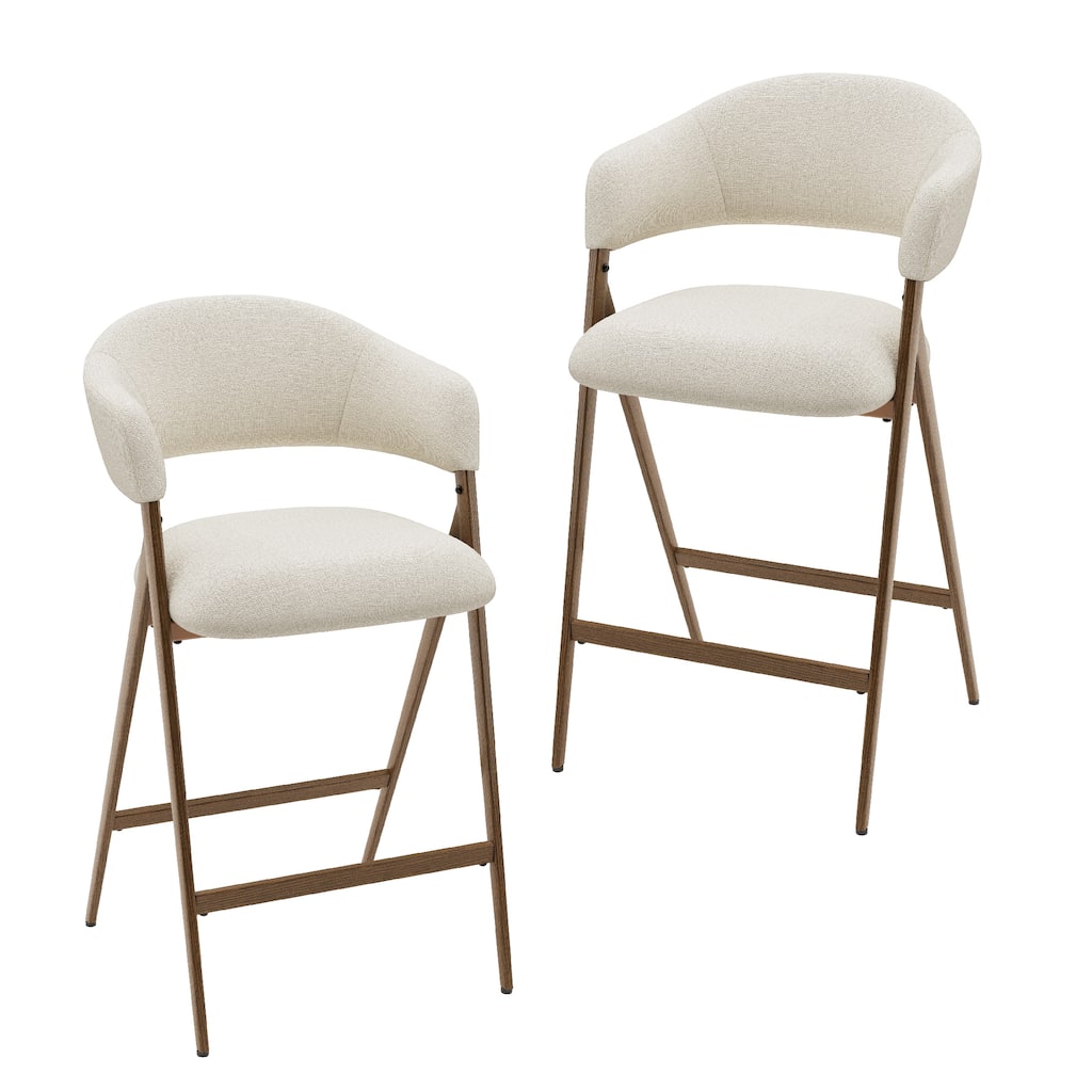 RENEWLINE Bar Stools Height Counter Stools with Backrest&Footrest
