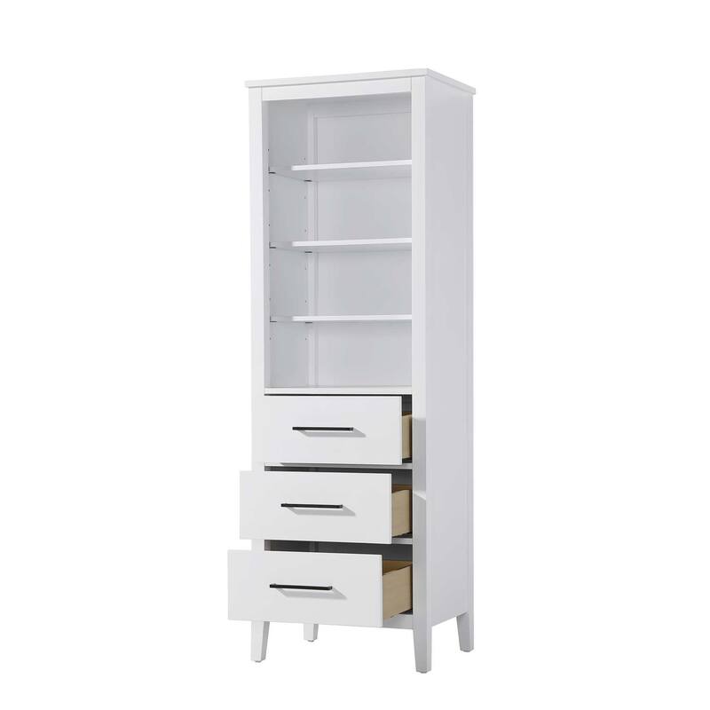 Laura 16-28 Inch Open Shelving Bath Storage Cabinet