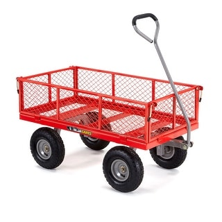 Utility Cart w/ Folding Sides & Liner 400lb Capacity - Multiple