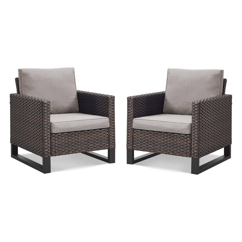 Gymojoy Outdoor PE Wicker Chairs with Table Weather-resistance