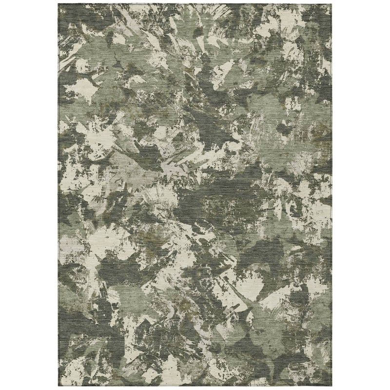 HomeRoots Floral Transitional Rectangle Outdoor Rug