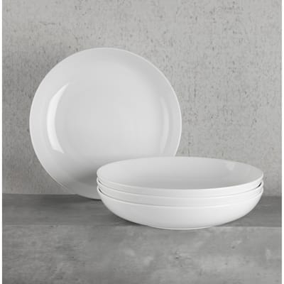 Euro Ceramica Claire 4 Piece Everyday Classic 9" Pasta Bowl Set - 37.2 oz Capacity