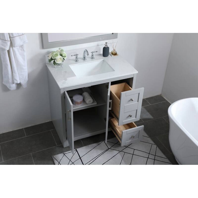 Elegant Lighting VF17036-BS Moore 36" Free Standing Single Basin