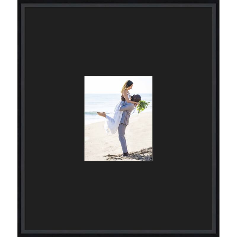 Lucie Black Framed Picture Frame, Photo Frame - 22x26 Matted Black 8x10 - Lucie Black
