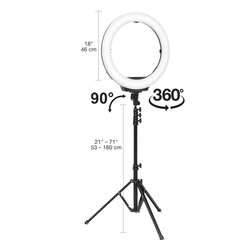 Artograph 18 Inch Ring Light with Tripod Legs, Remote and Carry case - 18 inch