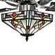 preview thumbnail 4 of 10, Copper Grove Cumana 52-inch Mission Stained Glass Hexagonal LED Ceiling Fan - 52"L x 52"W x 20"H - 52"L x 52"W x 20"H