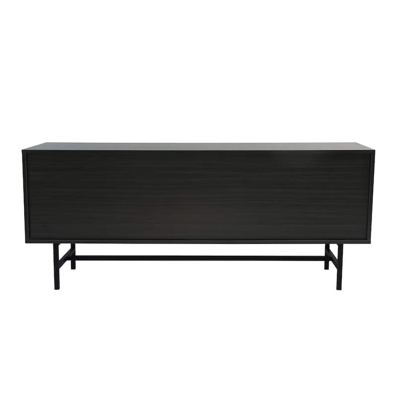Rochester 2-Drawer 4-Shelf TV Stand Credenza with Iron Legs