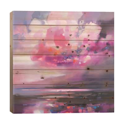 Dispersing Magenta Print On Wood by Scott Naismith - Multi-Color