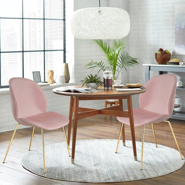 Grey and pink top dining chairs