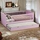 preview thumbnail 10 of 18, Twin Bed Frame Platform Bed Daybed with Guardrail and Trundle