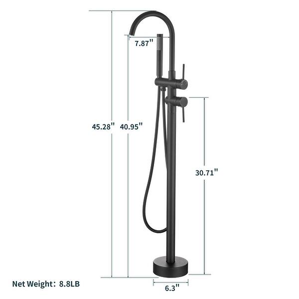 OS01020 Single Handle Floor Mounted Gooseneck Freestanding Tub Filler