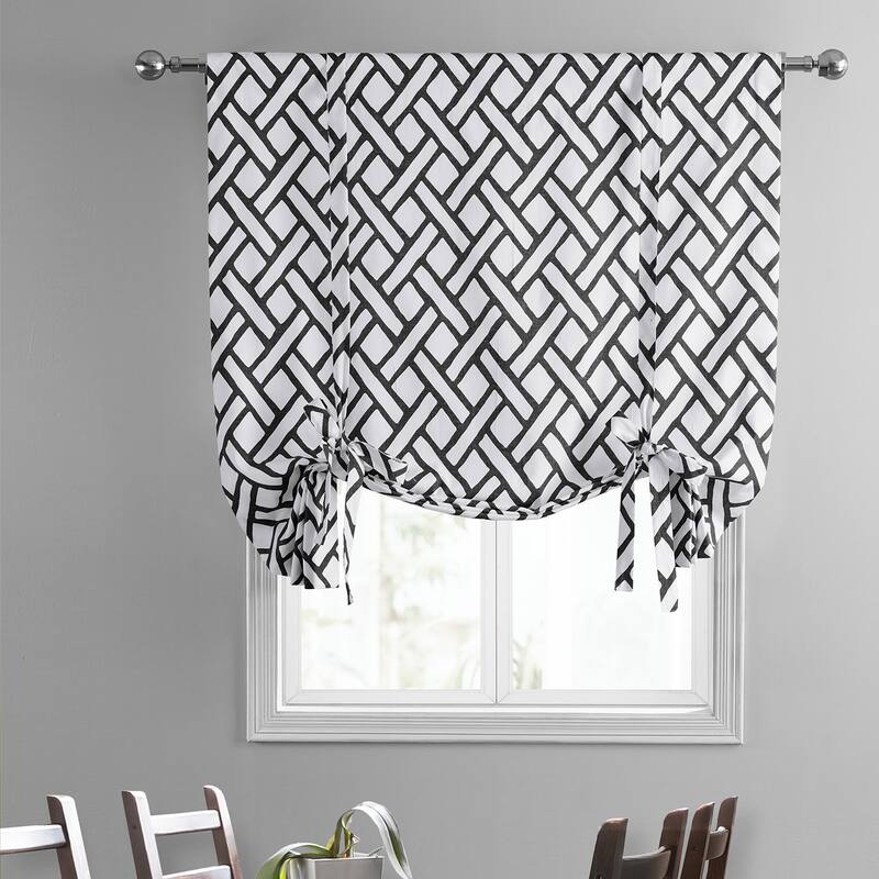 Exclusive Fabrics Garden Path Printed Cotton Tie-Up Window Shade (1 Panel)