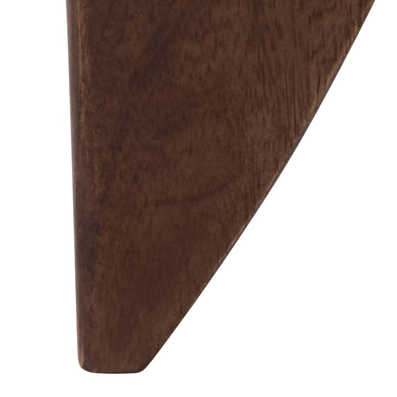 Contemporary Round Pedestal Stone Top Accent Table - 24"