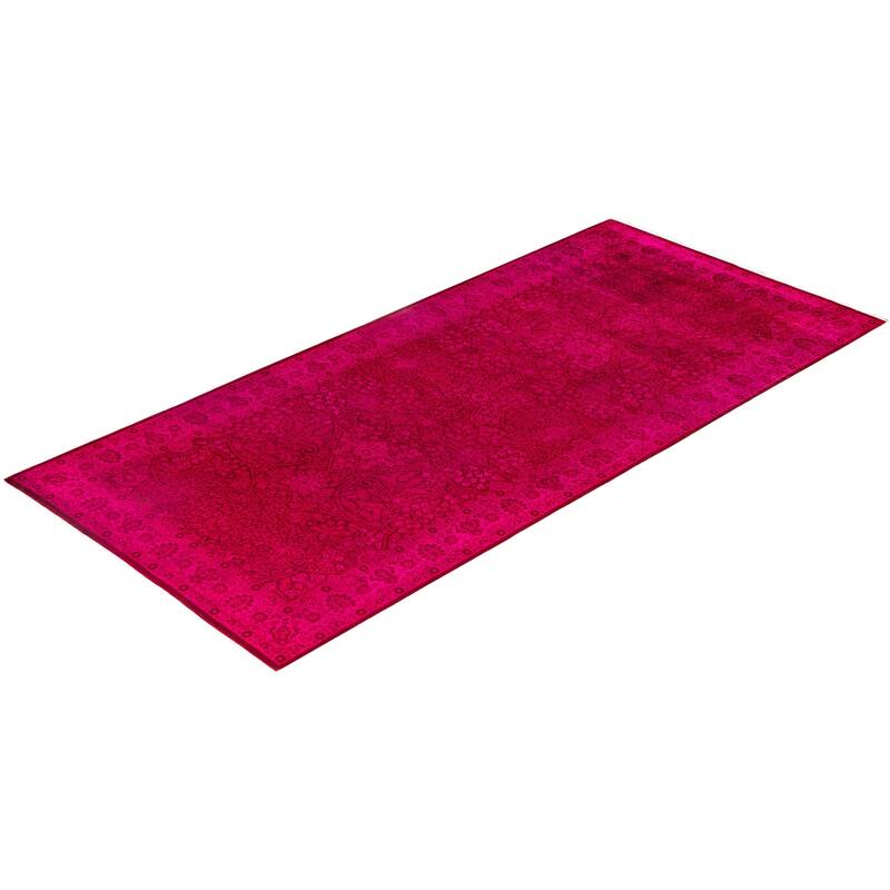 Overdyed One-of-a-Kind Hand-Knotted Area Rug - Pink - 4' 9" x 10' 2"