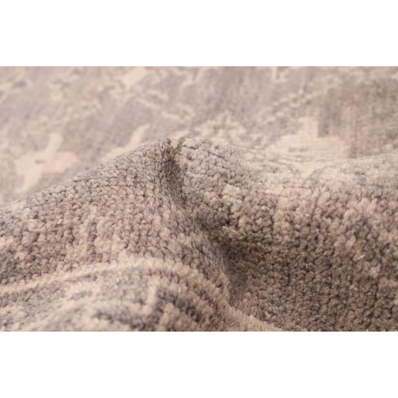 ECARPETGALLERY Hand-knotted Elysian Grey Wool Rug - 9'0 x 12'2