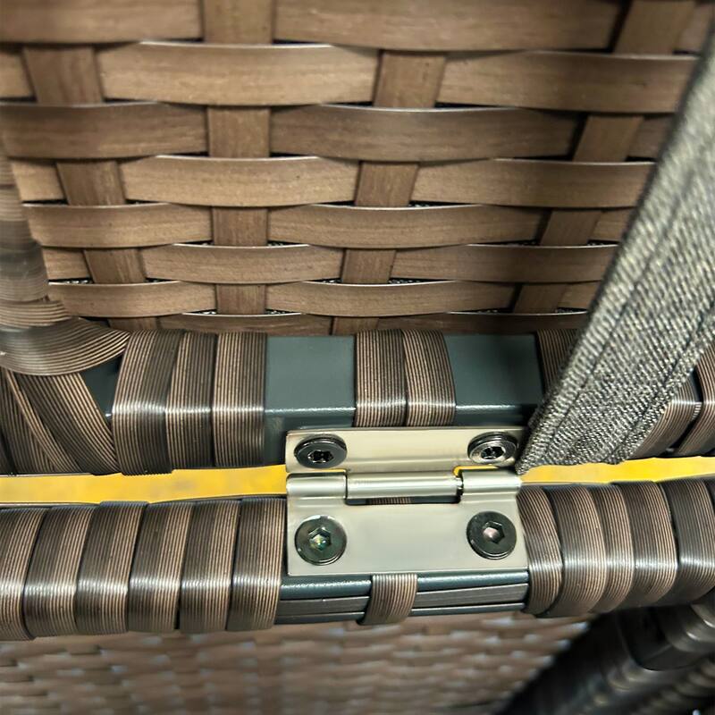 Simple Storage Bench with Rattan Decoration Entryway Bench, Upholstered Seat Window Bench Decorative Bench with Handles