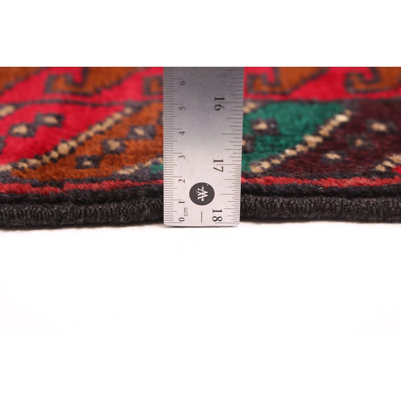 ECARPETGALLERY Hand-knotted Teimani Red Wool Rug - 3'2 x 5'10