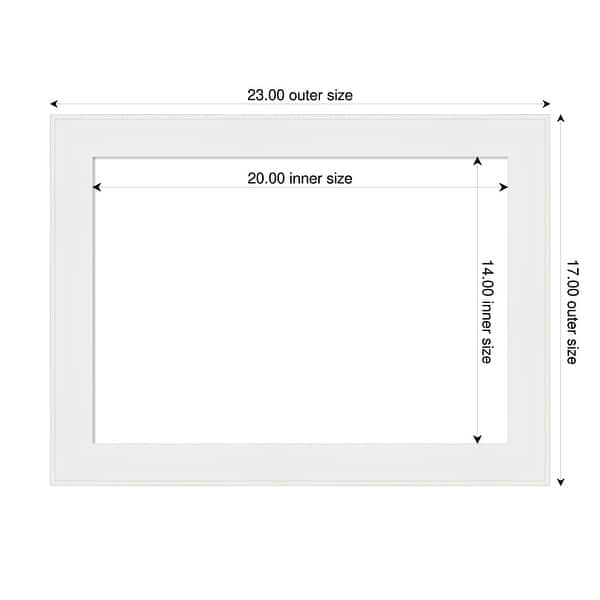 dimension image slide 5 of 9, Amanti Art Vanity White Narrow Framed Dry Erase Magnetic Board