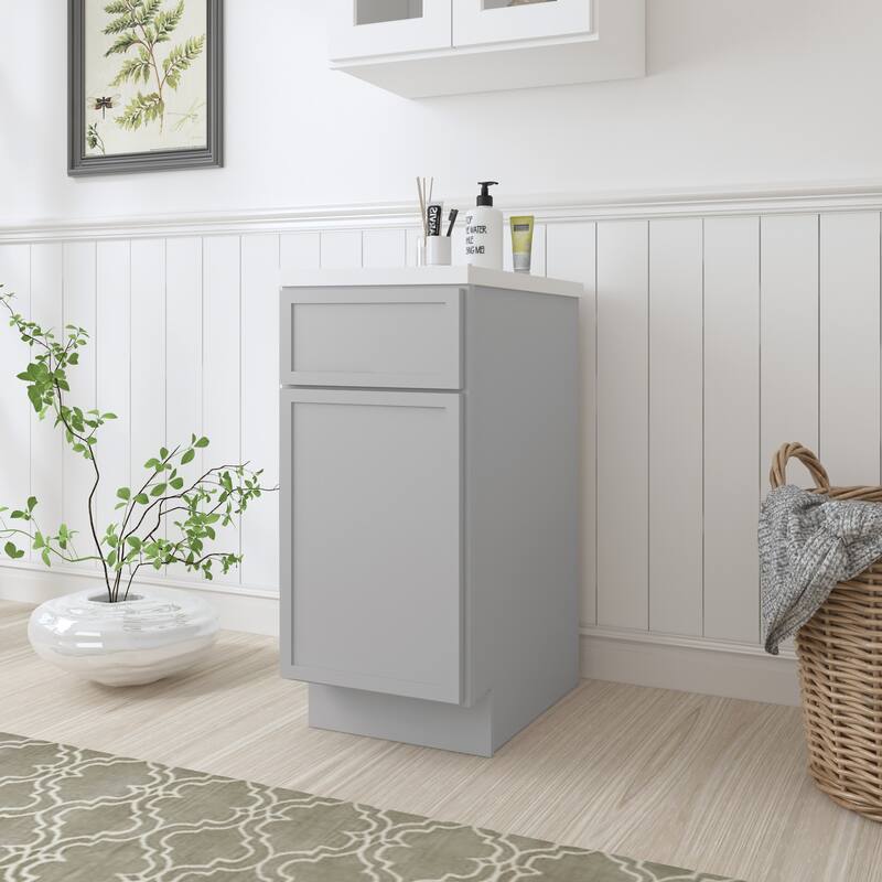 Vanity Art 15" Freestanding Single Base Storage Cabinet with Soft Close Door