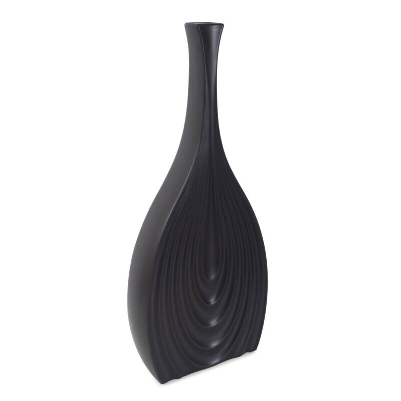Allan Andrews Tapered Matte Black Ceramic Onion Vase Collection