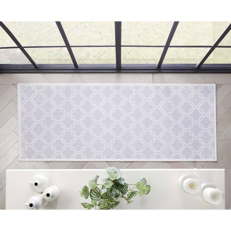 Well Woven Apollo Lattice Moroccan Machine Washable Area Rug