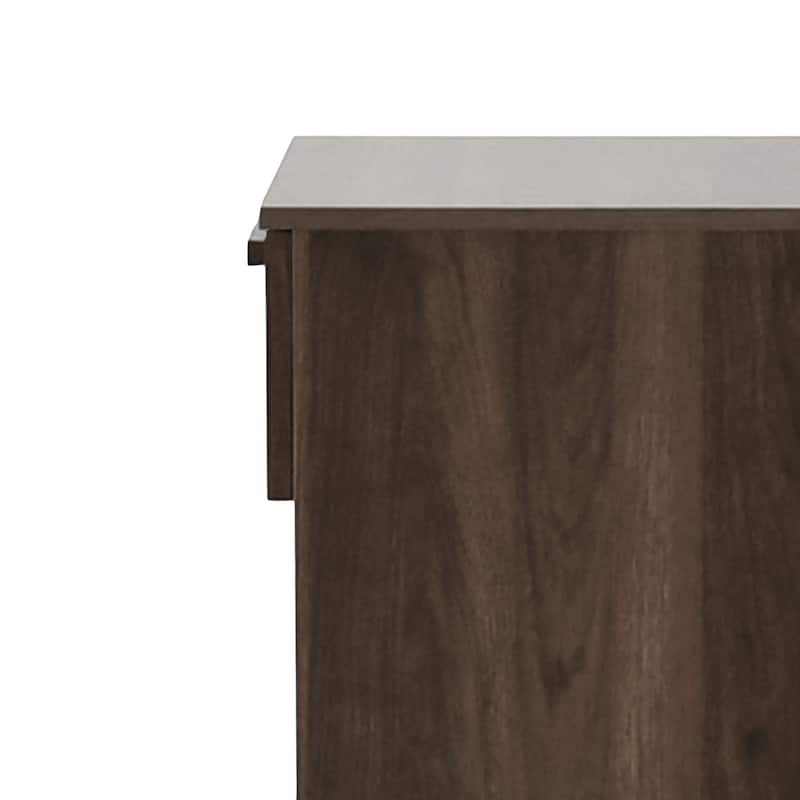Nightstand with Single Drawer and Handles, Decorative Table with Bottom Shelf, Bedroom Coffee Table with Wooden Tabletop