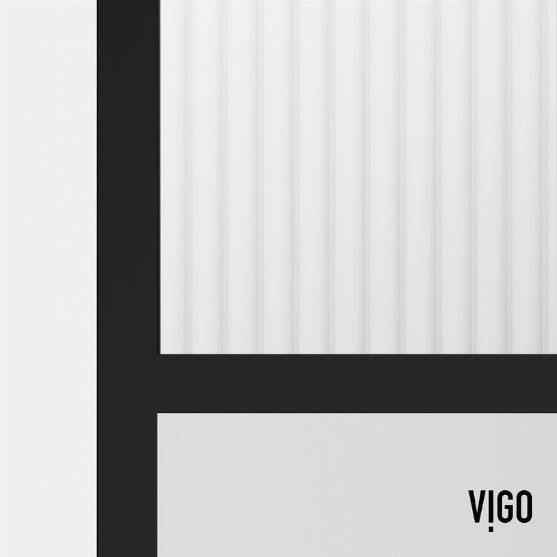 Vigo VG60933474 Essex 74" High x 34" Wide Shower Screen Framed Shower