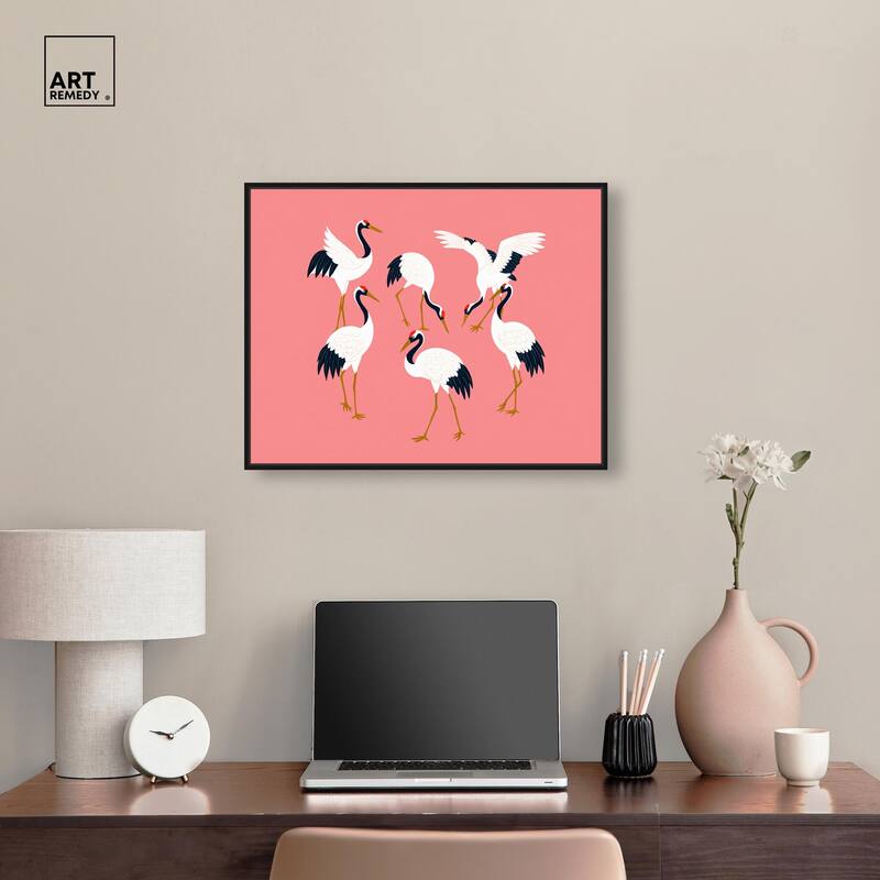Crane Chorus Canvas by Art Remedy